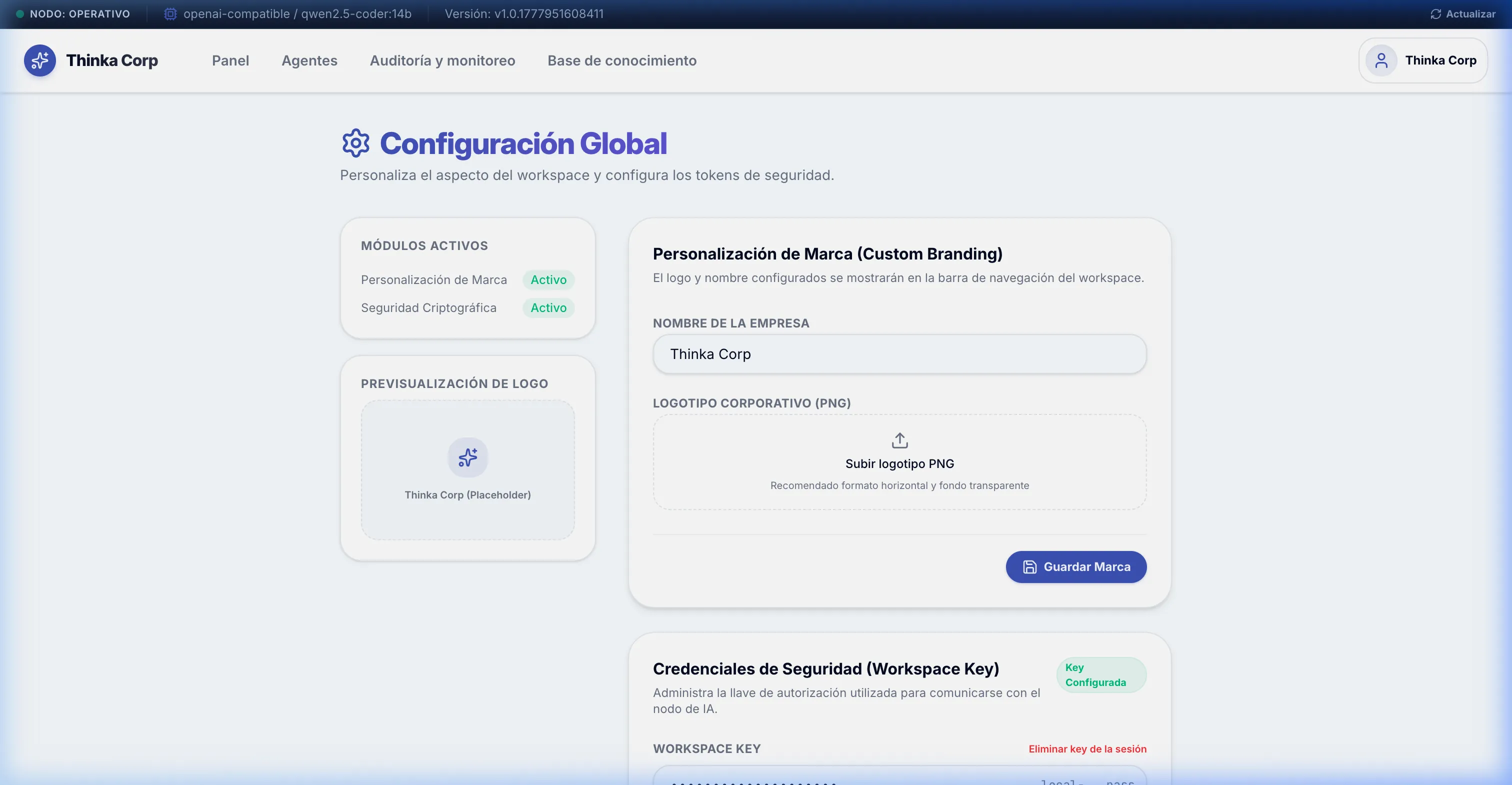Configuración y Marca Corporativa